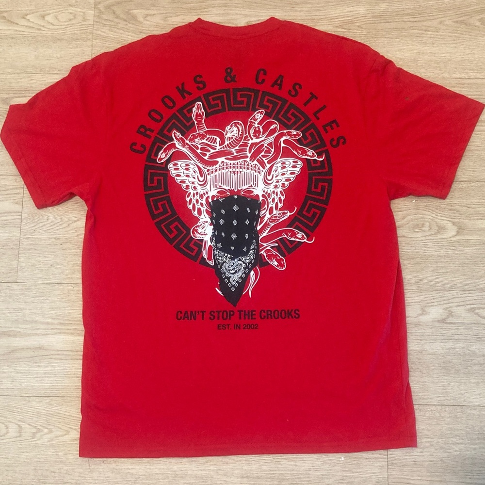 Crooks & Castles Red Snake Graphic Tee